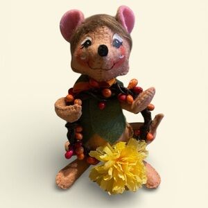 Annalee Fall Harvest Mouse Doll – Felt Body, Hand-Painted – 4 1/2” Tall